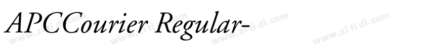 APCCourier Regular字体转换